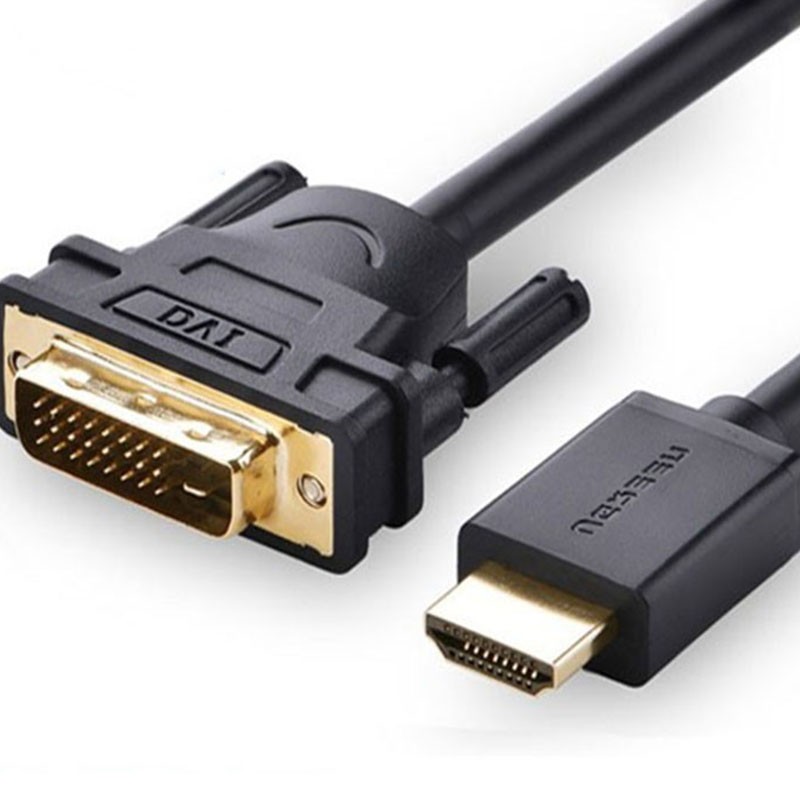 Cáp HDMI to DVI (24+1) mỏng dẹt dài 3M Ugreen 30107 Cao cấp Ugreen 30107