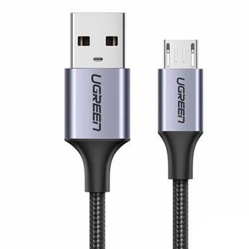 Cáp sạc, dữ liệu USB to Micro USB dài 0.25M bọc dù Ugreen 60144 cao cấp (sạc nhanh QC 3.0) Ugreen 60144
