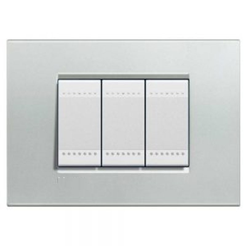 Mặt che chữ nhật Silver – AG Bticino Livinglight18